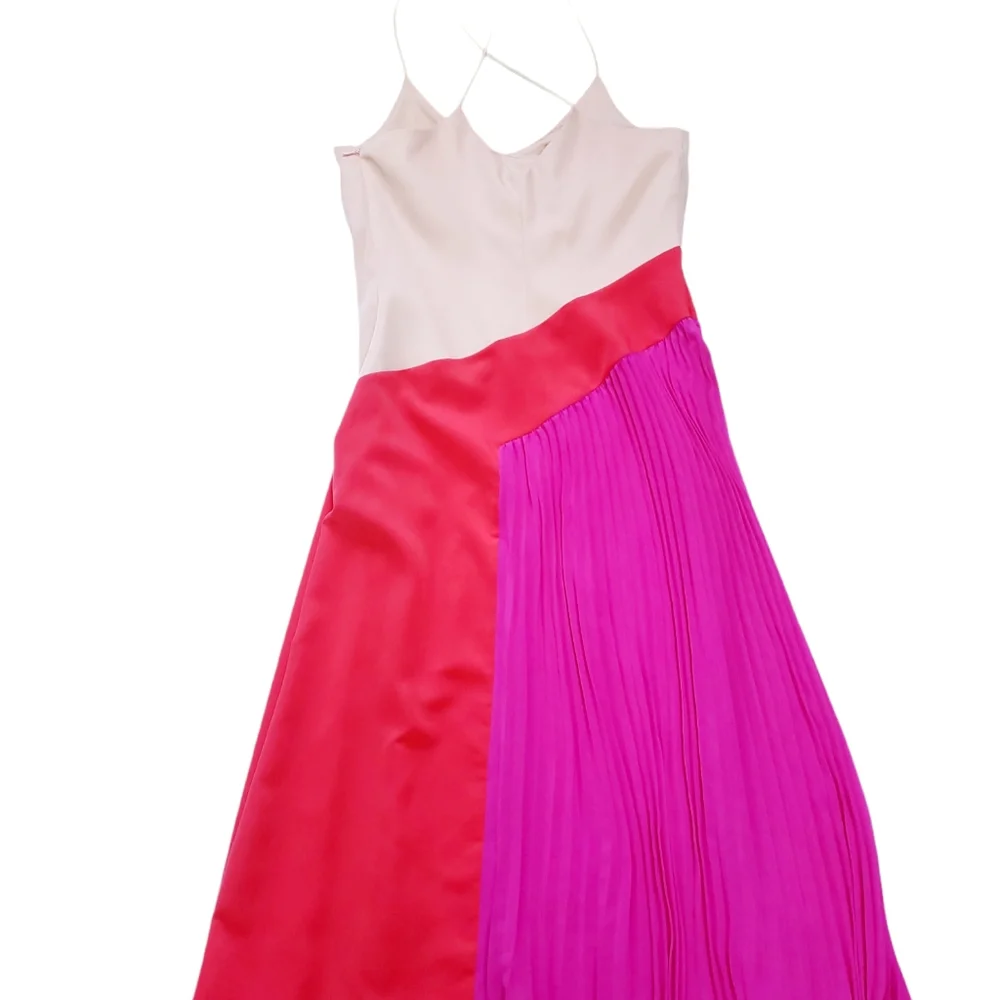 Women's Pleated Dress CUSHNIE x Target Pink/Red Size 6 NWT - Picture 9 of 11